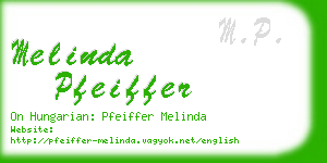 melinda pfeiffer business card